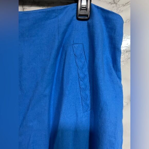Jason Wu - Aqua Blue Linen Blend Braided
Trim Pants Sz 12 - Picture 3 of 12
